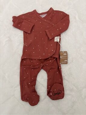 Bonsie Skin to Skin Babywear Footed Romper in Dottie Size 0-3 Months NEW Bonding